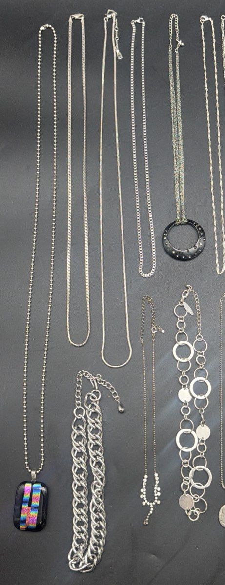 Silver Tone Fashion Jewelry Necklace Lot 23 Grogu Stitch Themed Pendants