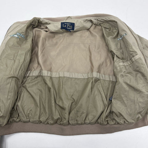 Vintage 90s John Deere Brooks Yamaha Catalina La Paz Bomber Jacket Sz L
