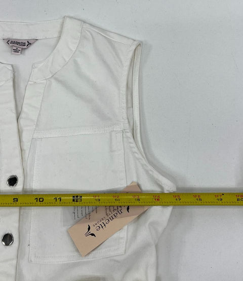 Nanette Lepore Sleeveless Button Front Belted Sheath Dress White NWT Sz S