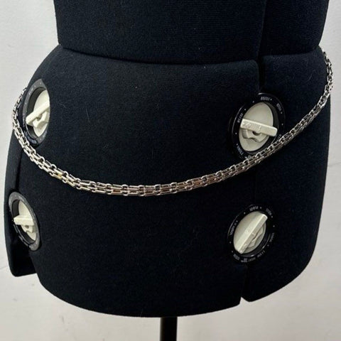 Fashion Chain Belts Jewelry Lot of 11 Gold Silver Tone Lion Heart Enamel