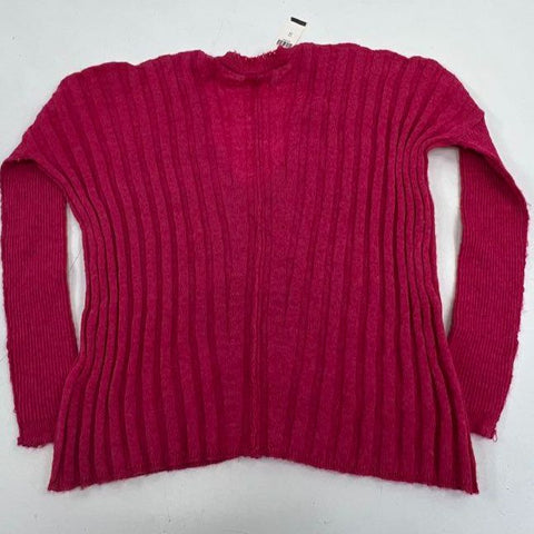 Pilcro Pink Rose NWT Wide Ribbed V-Neck Sweater Pullover Women's XS