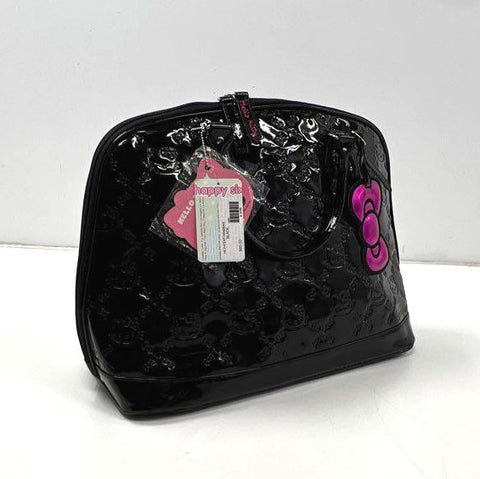 Loungefly Hello Kitty Black Embossed Patent Leather Satchel Bag New NWT 2010