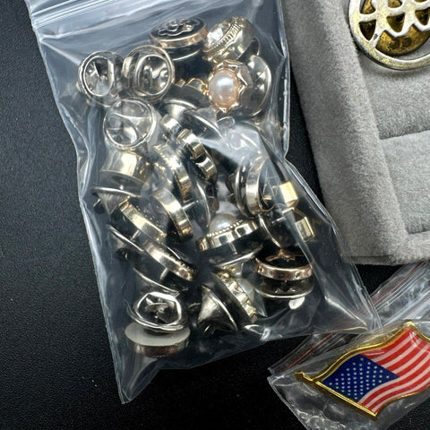 Vintage to Modern Lapel Pin Lot International Flags Bees School Transportation