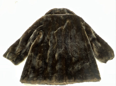 Woolf Brothers Vintage 70s Women's Brown Faux Fur Coat Grandella II