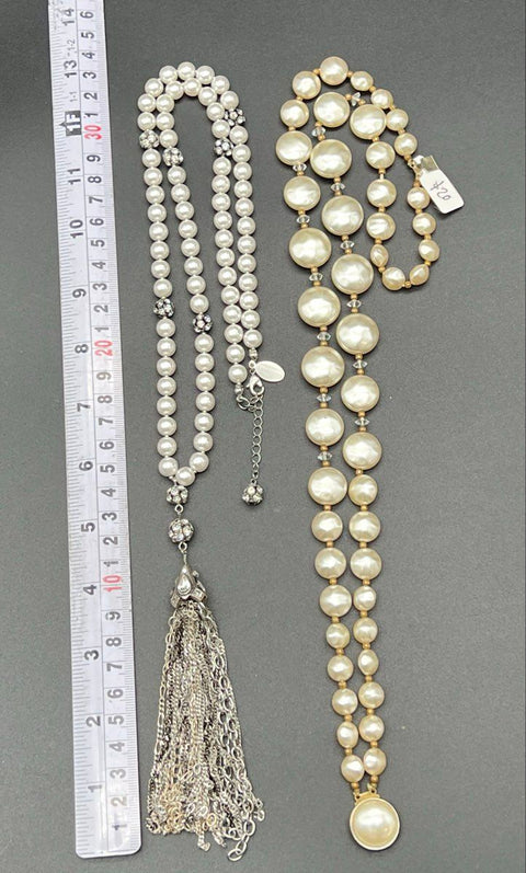 Vintage & Modern Faux Pearl Costume Jewelry Lot 15pc Necklace Bracelet Earring