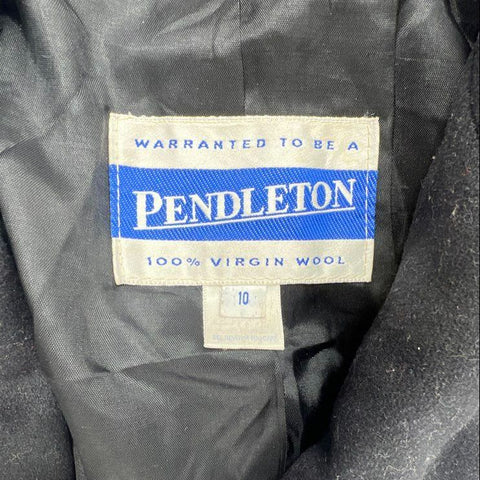 Lot of 2 Vintage 80s Pendleton Wool Double Breasted Overcoat USA Sz 10 & 12