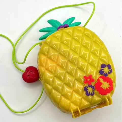 Polly Pocket Lot 7 Compacts Pineapple Panda Theater Candy Tropical Mixed Set