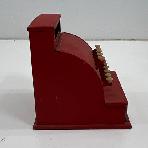 Vintage Tom Thumb Toy Cash Register Metal Western Stamping Co Jackson MI Red