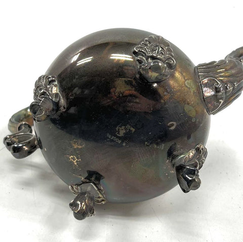 F.B. Rogers Silver Plate Ornate Victorian Style Tea Pot Holloware 10.5"