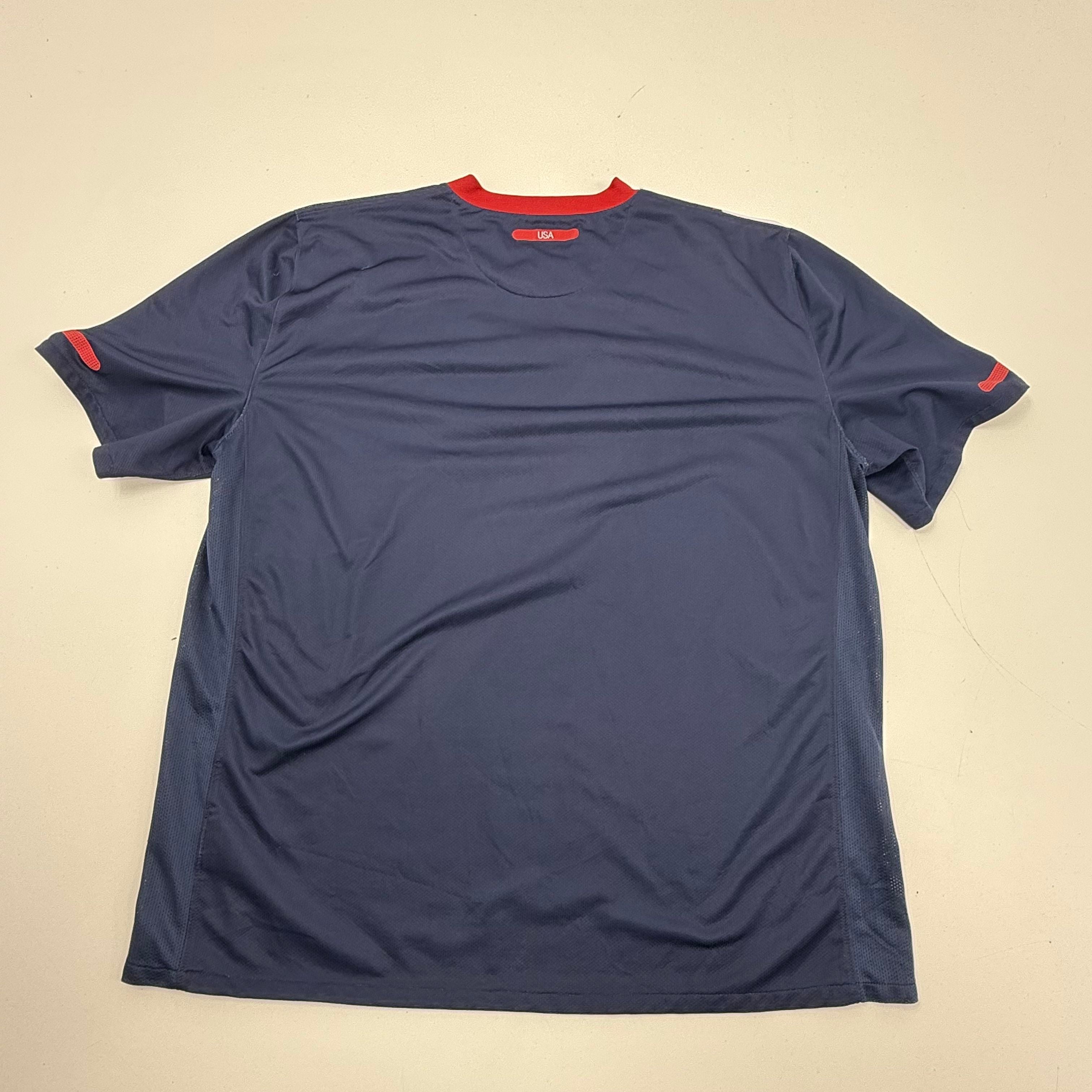 Nike USMNT 2010 Away Soccer Jersey Dri-Fit Authentic Blue Shirt Men's XXL