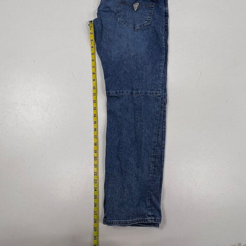 Guess Men's Blue Regular Straight Leg Jeans Zipper Back Pockets Sz 32