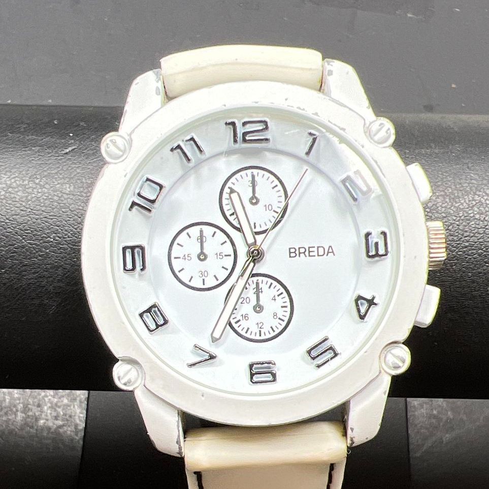 Breda 8135 White Analog Wristwatch New Battery