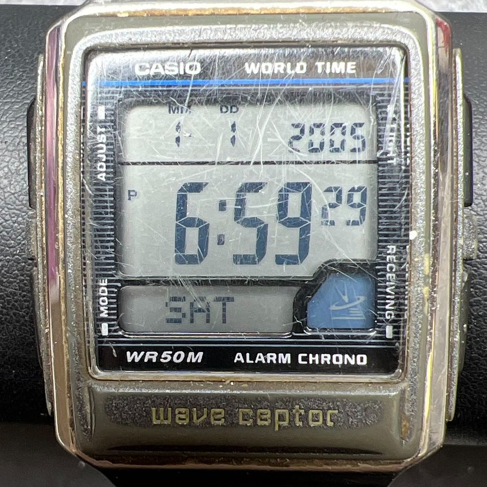 Casio WV-59A Wave Ceptor World Time Digital Watch Alarm Chrono New Battery