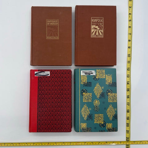 Pearl S. Buck 4 Book Lot Hardcover Kinfolk Pavilion of Women Fighting Angel