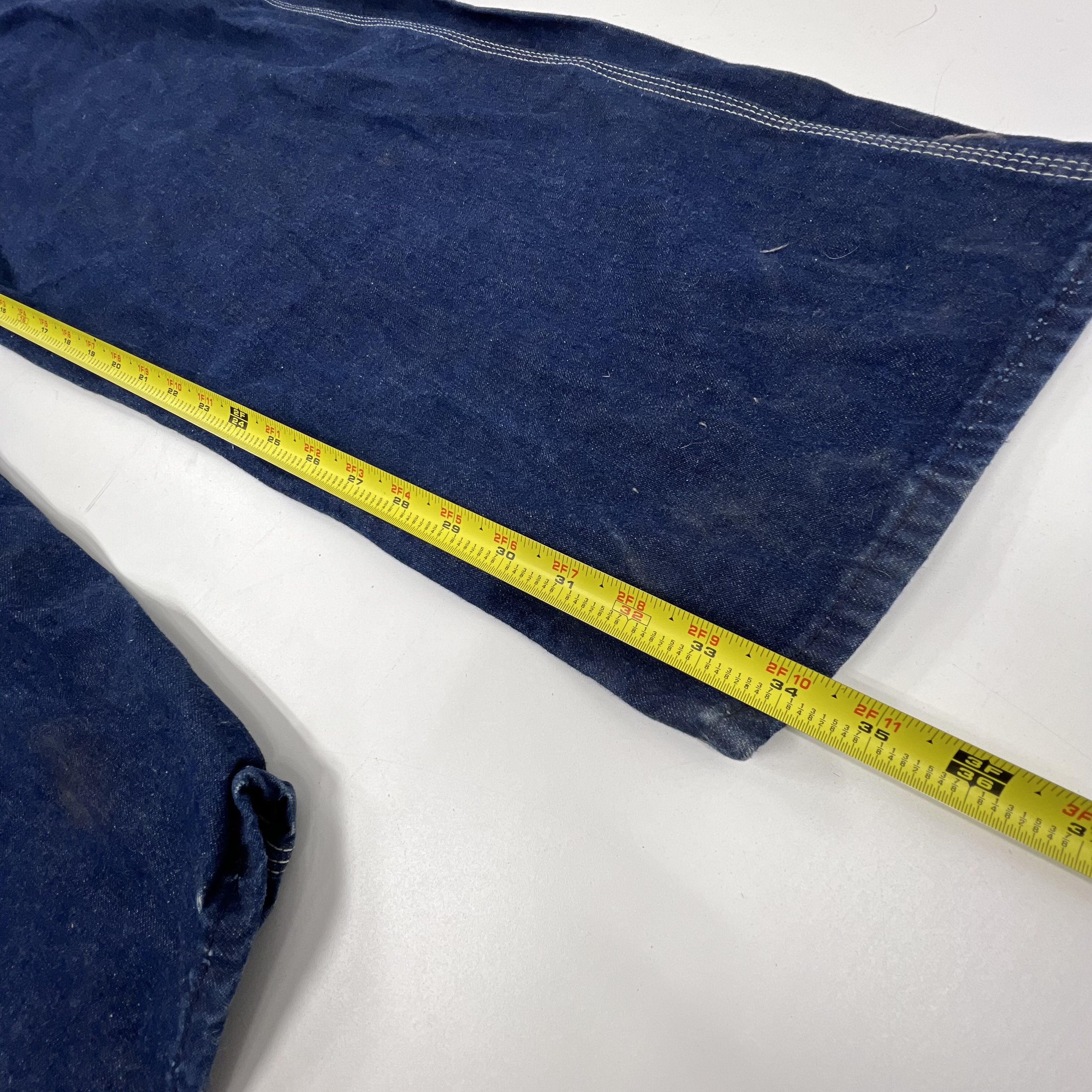 Vintage 90s Key Imperial Blue Denim Workwear Bib Overalls Made in USA Men's