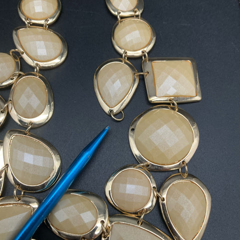 Fashion Statement Necklace Lot of 7 Natasha Boho Nautical Gold Silver Tone