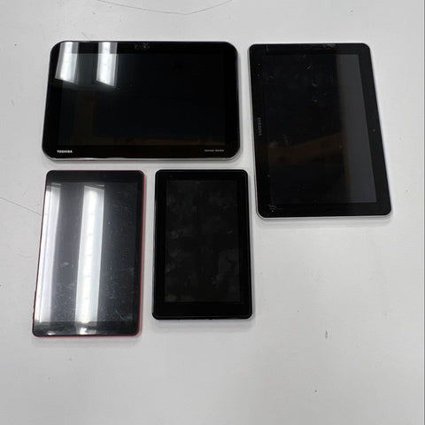 Samsung Toshiba Kindle NuVision Tablet Lot 4 Piece Untested For Parts Only