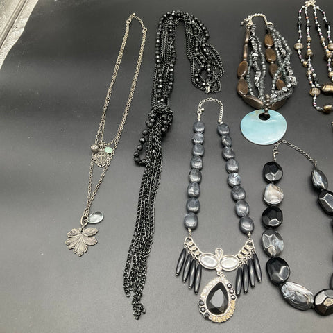 Fashion Statement Necklaces Lot of 8 Beaded Multi-strand Boho Modern Styles
