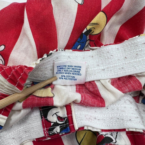 Vintage 90s Mickey Mouse Disney Hanes Striped Boxer Shorts Made in USA Sz L