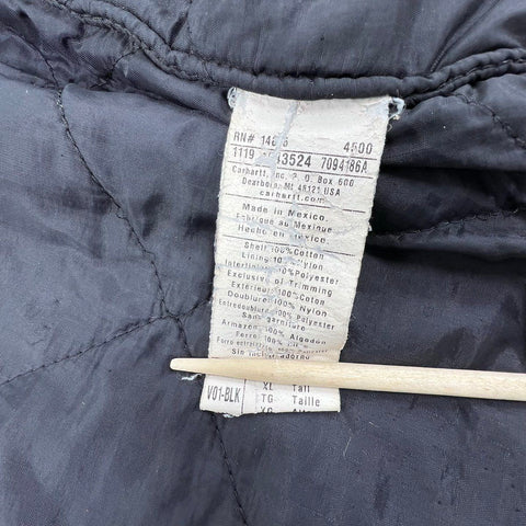 Carhartt Faded Black Duck Arctic Quilt Lined Work Vest Men's XL Tall