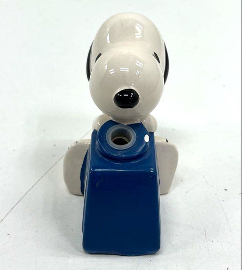 Vintage 1966 Peanuts Snoopy Ink Well Pen Holder Ceramic Figurine UFS