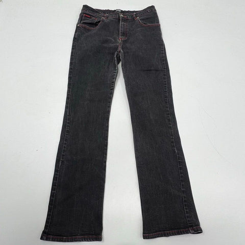 Vintage Y2K FUBU Women's Black Red Stitch Bootcut Jeans Size 11/12