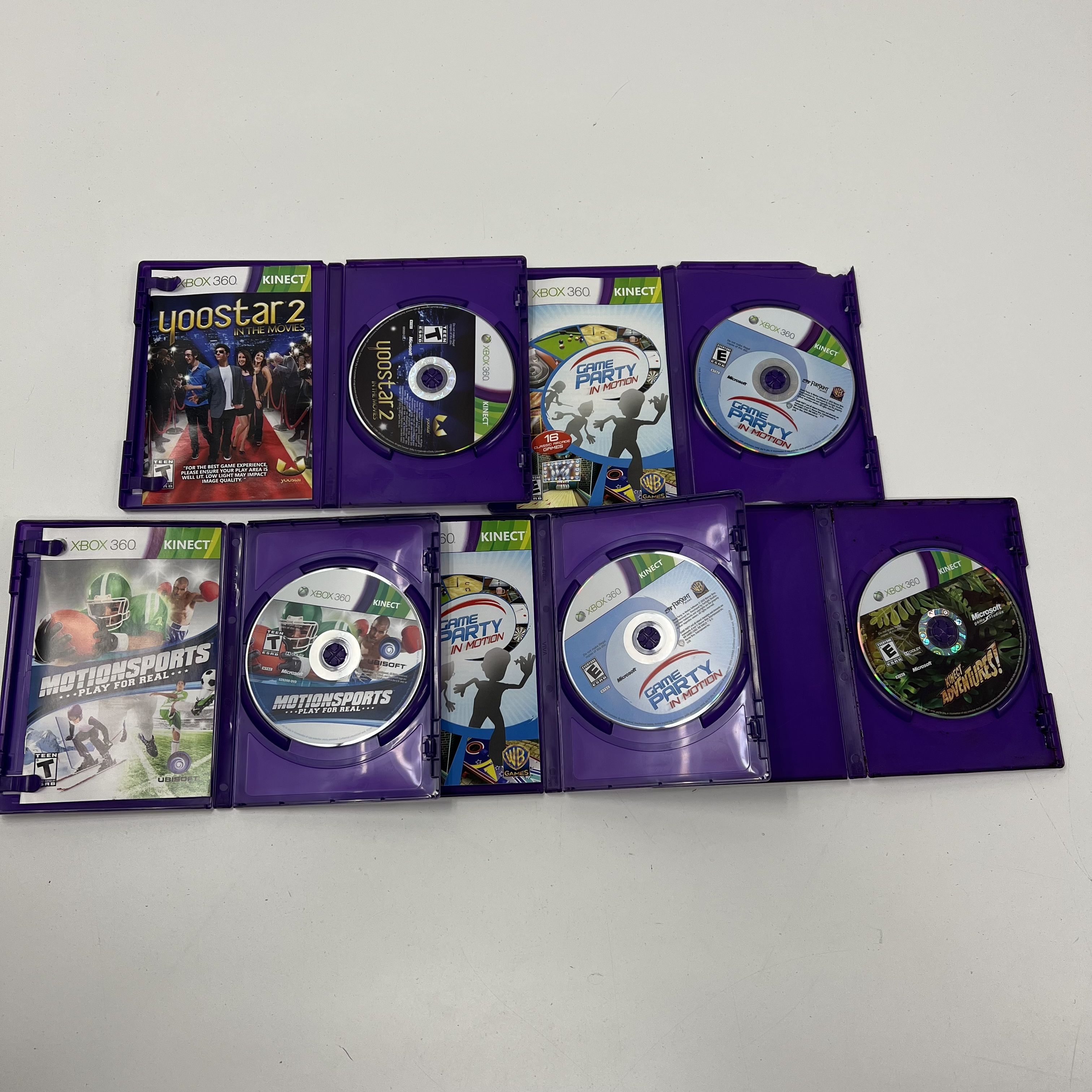 Lot of XBOX 360 Kinect Games Untested Sports Game Party Others