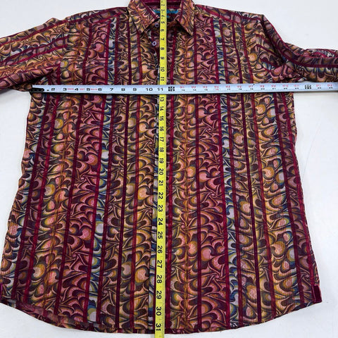 Luchiano Visconti Men's Long Sleeve Button Down Shirts Lot of 2 Multicolor Sz M