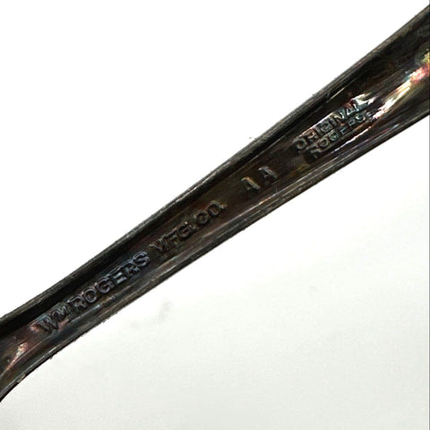 WM Rogers Mfg Co Silver Plate Spoons Floral Scroll Pattern 17pc Lot Vintage