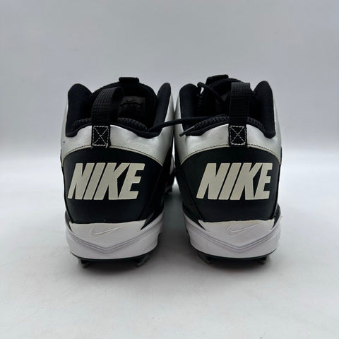 Nike Air Diamond Elite Black Silver White Baseball Cleats IOB Size 15