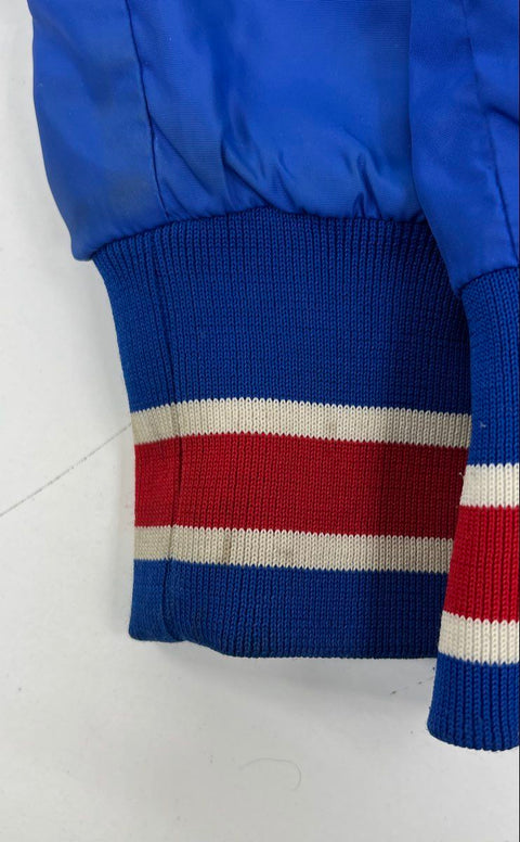 Vintage 80s Kansas Jayhawks Crimson Girls Satin Bomber Jacket Quilted Lined Sz S