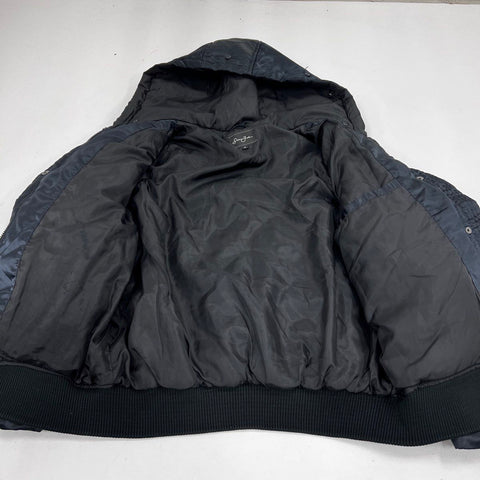 Vintage Y2K Sean John Women's Black Hooded Puffer Jacket Full Zip Sz 1X