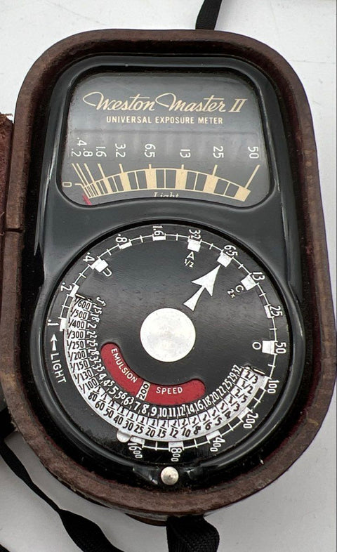 Vintage Weston Master II Universal Exposure Meter With Leather Case & Strap