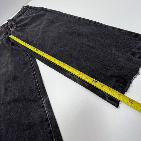 Vintage Y2K Marc Ecko Faded Black Rhino Carpenter Baggy Wide Leg Jeans Men's 36