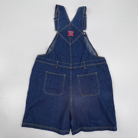 Vintage 90s Looney Tunes Tweety Bird Denim Overalls Shorts Sz 18/20W