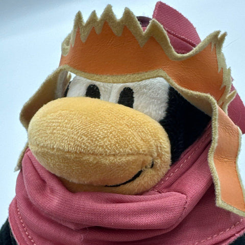 Disney Store Club Penguin Ninja Plush Masked Penguin 9 Inch Collectible