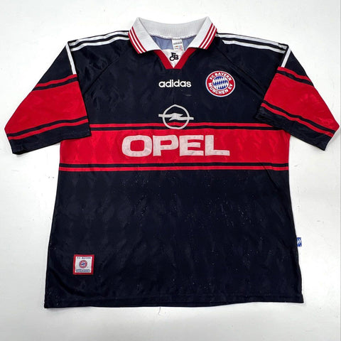 Vintage 90s Adidas Bayern Munich Opel Soccer Jersey Made in England Sz XL