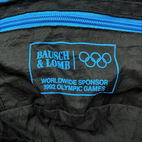 Vintage 1992 Olympics Bausch & Lomb ReNu Fanny Pack Black Blue Waist Bag