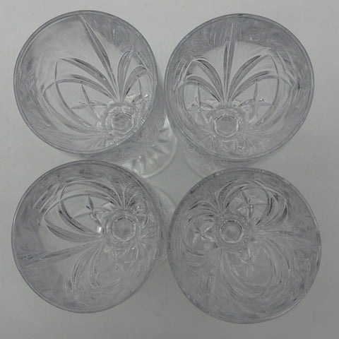 Marquis by Waterford Brookside Crystal Water Goblets 4 Piece Set Clear 8.5 In