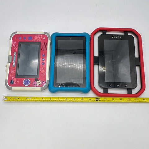 VTech InnoTab 3S Amazon Fire Vinci Tab II Kids Tablet Lot 3 Piece Untested