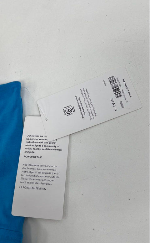 NWT Athleta Women's Rincon Dress Blue Ribbed Racerback Athleisure Size L