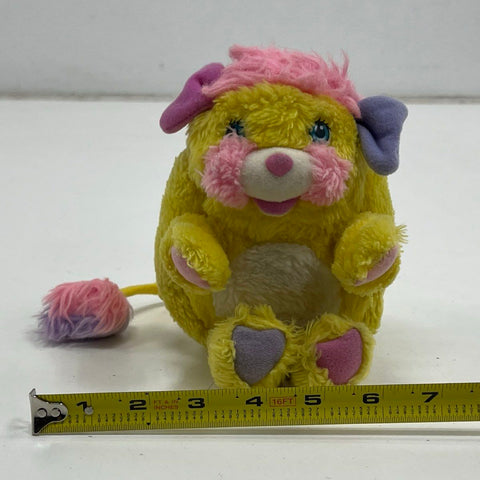 Vintage 1985 Popples Potato Chip Yellow Plush Stuffed Animal Toy 80s