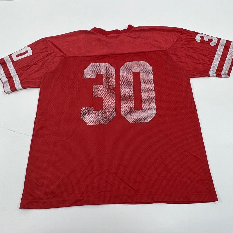 VTG Men's Adidas Red Short Sleeve Huskers Football Jersey Signed? - Size Large