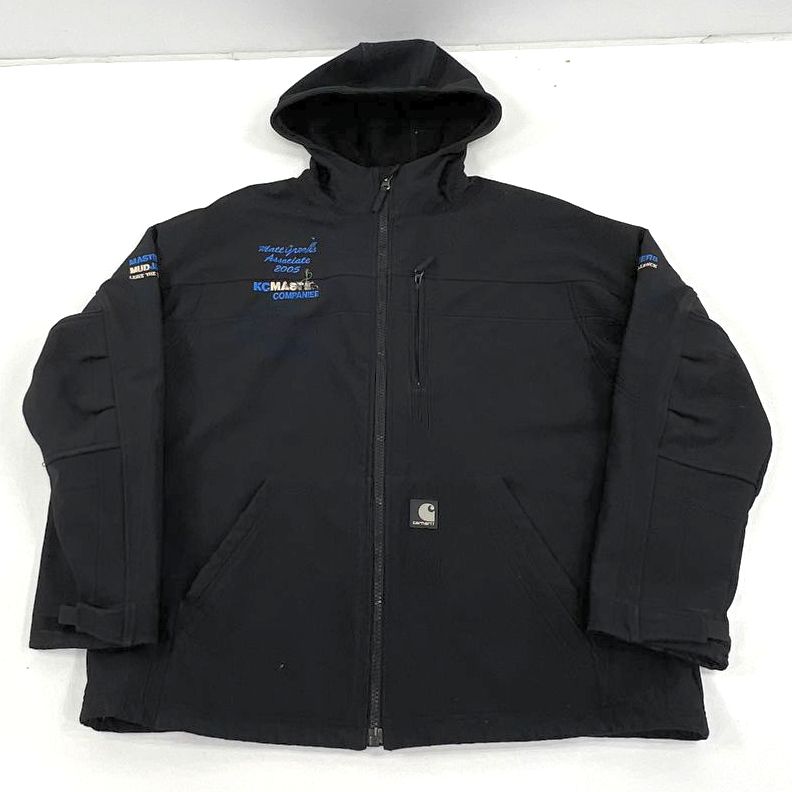 Men's Carhartt Black Soft Shell Full Zip Coat Jacket J682 BLK - Size XL