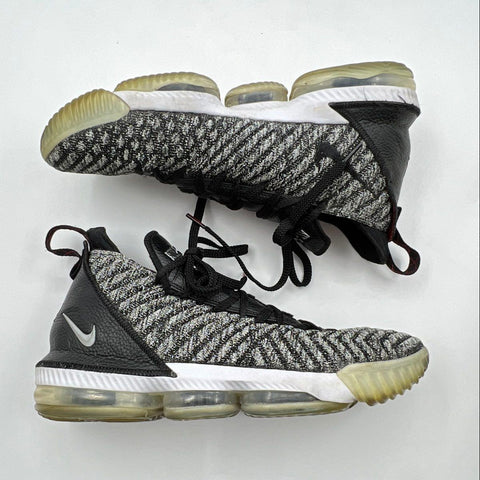 Nike LeBron 16 Oreo Black White Grey Basketball Shoes Size 10.5
