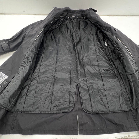 American Apparel Garrison Collection Men's All Weather Trench Coat Black NWT 46L