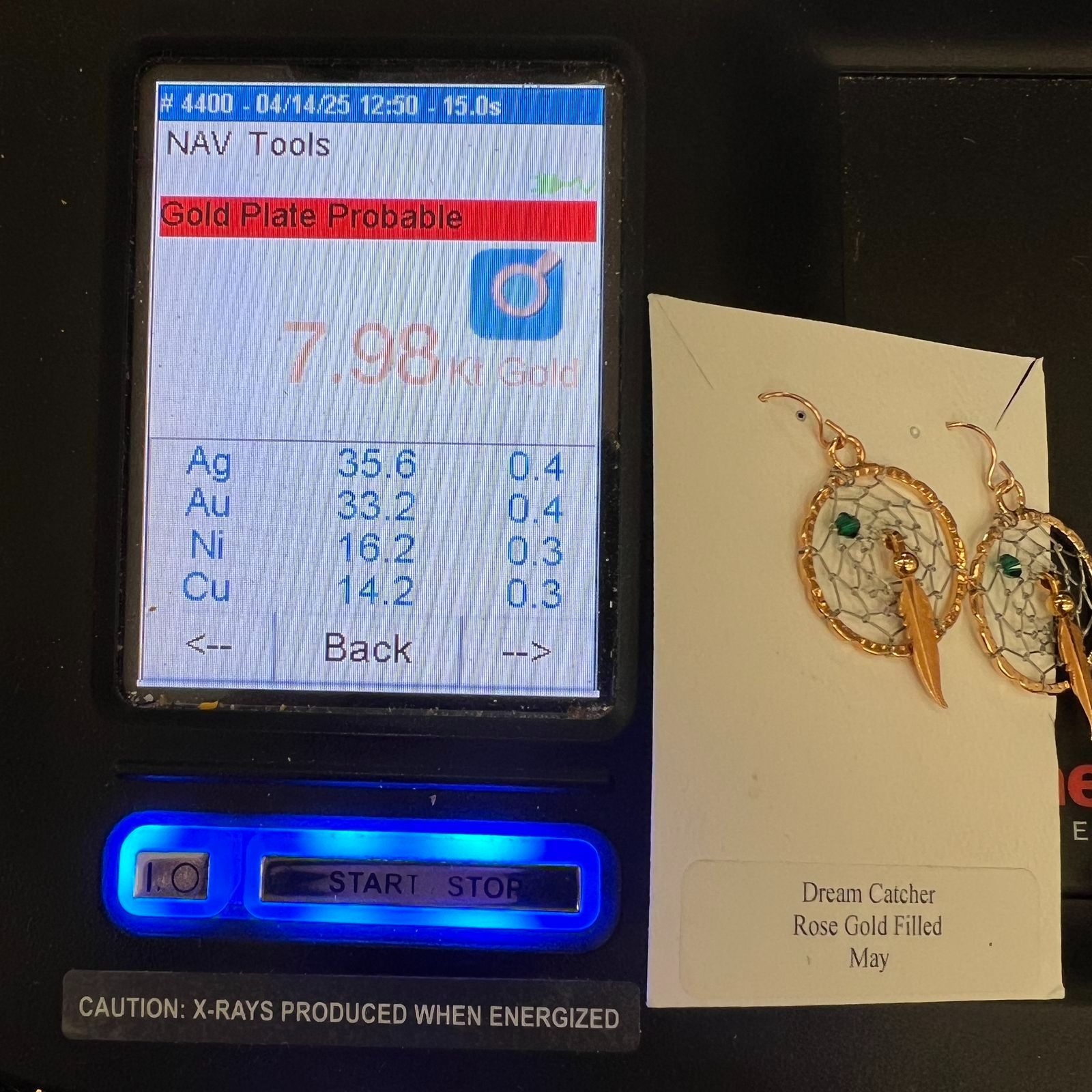 Dream Catcher Rose Gold Filled Earrings NWT