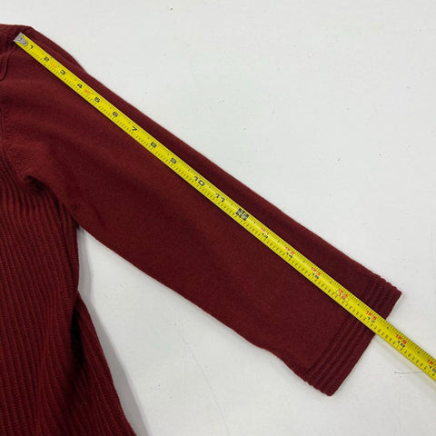 NWT Max Studio Pepper Red Ribbed Knit A-Line Sweater Dress Women's S