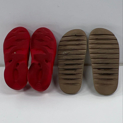 Lot of 2 Adidas Yeezy Foam RNNR & Slide Sandals Men's Size 9