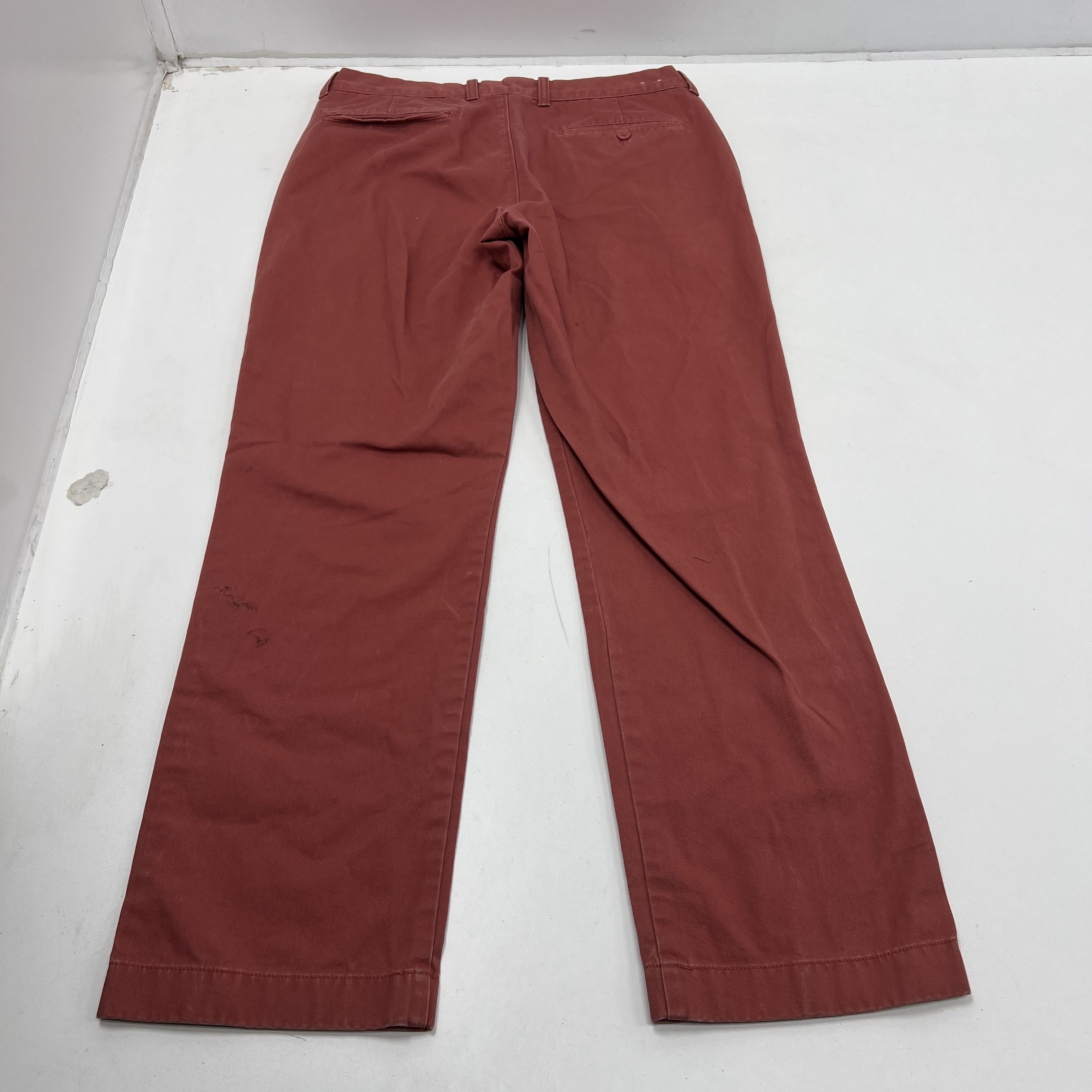 J.Crew Twill Nantucket Red Flat Front Pants Men's Size 33x32